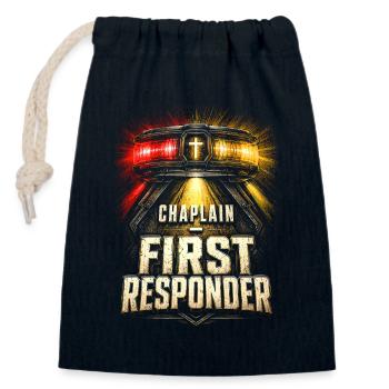 Kaplan Kleriker Pfarrer Chaplain First Responder - Verschließbarer Geschenkbeutel aus Baumwolle (14x20cm) - Navy - Vorne