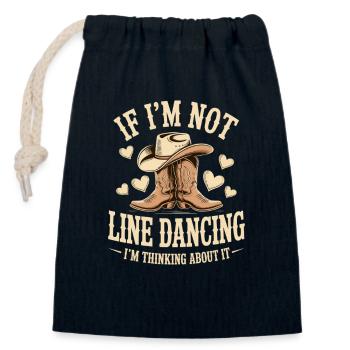 Cadeaux de danseuse en ligne pour danseuse en ligne - Sac cadeau en coton avec cordon (14 x 20 cm) - bleu marine - Devant