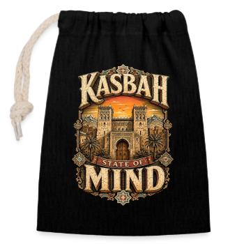 Marokkaner Marokko Kasbah State Of Mind - Verschließbarer Geschenkbeutel aus Baumwolle (14x20cm) - Schwarz - Vorne