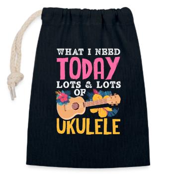 All I Need Is This Ukulele Hawaii Musik Spieler - Verschließbarer Geschenkbeutel aus Baumwolle (14x20cm) - Navy - Vorne