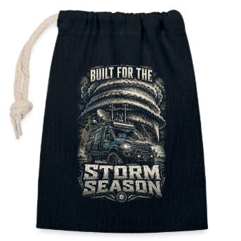 Storm Chaser Meteorologist Built For The Storm Season - Closable cotton gift bag (14x20cm) - navy - Front