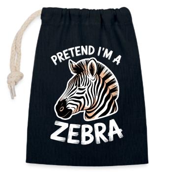 Zebra Sprüche Zebras Lustiges Zebra Geschenk - Verschließbarer Geschenkbeutel aus Baumwolle (14x20cm) - Navy - Vorne