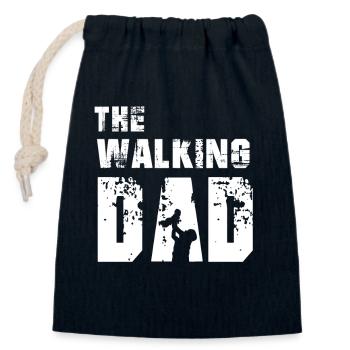 The Walking Dad - Verschließbarer Geschenkbeutel aus Baumwolle (14x20cm) - Navy - Vorne