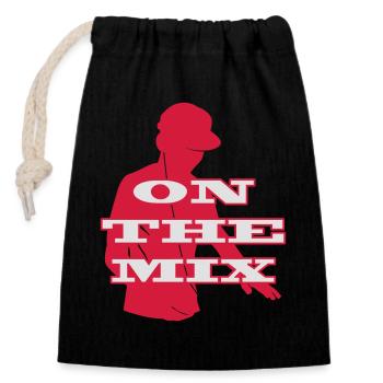 [ On The Mix ] - Sac cadeau en coton avec cordon (14 x 20 cm) - noir - Devant