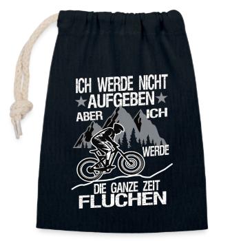 Ich werde nicht Aufgeben - Verschließbarer Geschenkbeutel aus Baumwolle (14x20cm) - Navy - Vorne