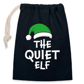 The Quiet Elf - Closable cotton gift bag (14x20cm) - navy - Front