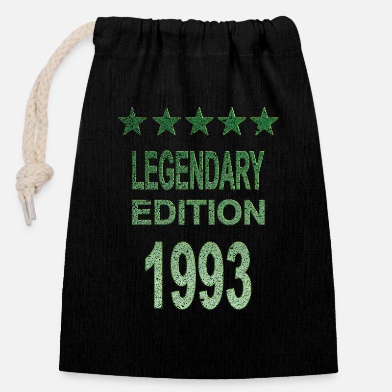 Légendaire édition 1993 - Sac cadeau en coton avec cordon (14 x 20 cm) - noir
