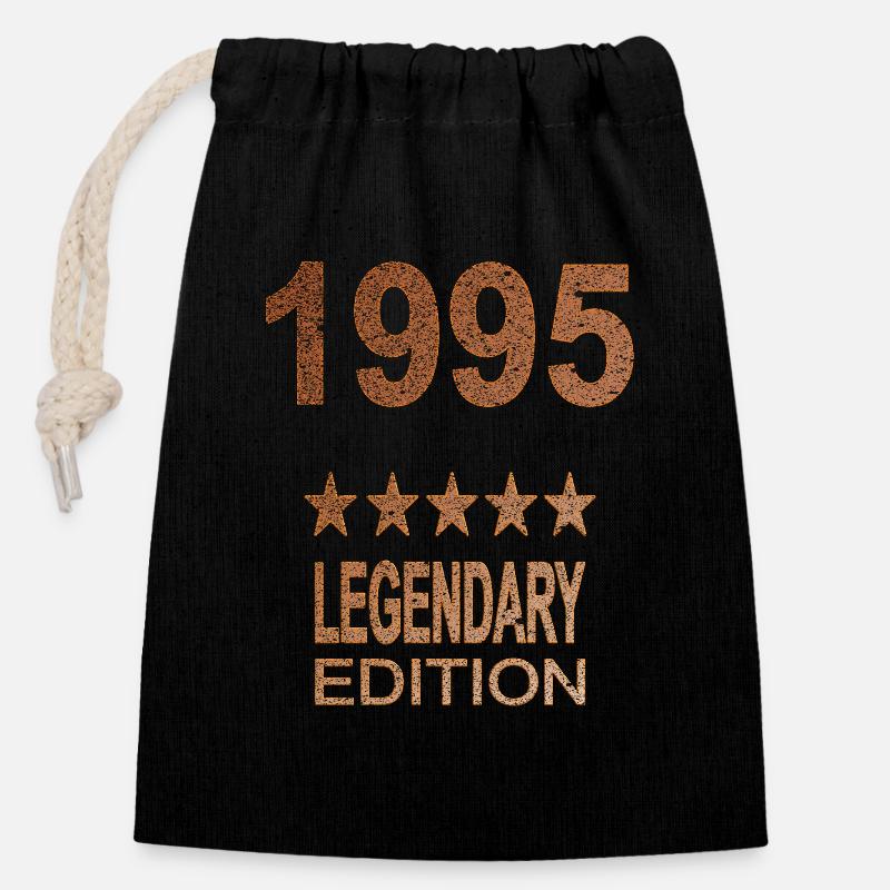 Édition légendaire de 1995 - Sac cadeau en coton avec cordon (14 x 20 cm) - noir