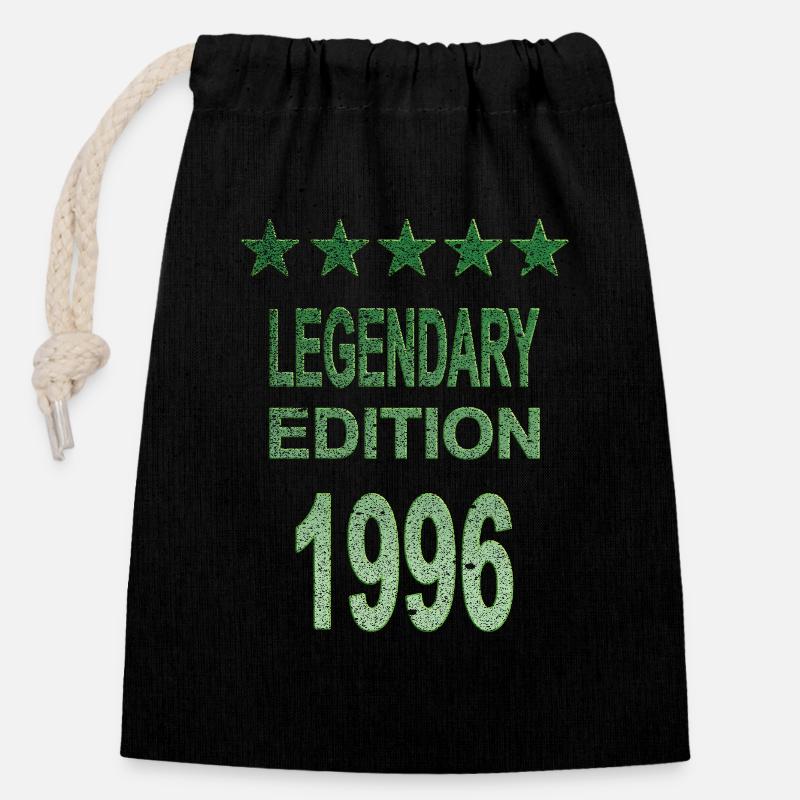 Legendary 1996 Edition - Verschließbarer Geschenkbeutel aus Baumwolle (14x20cm) - Schwarz