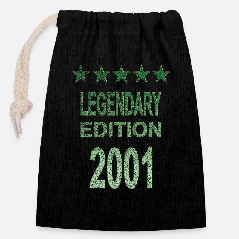 Legendary 2001 Edition - Verschließbarer Geschenkbeutel aus Baumwolle (14x20cm) - Schwarz