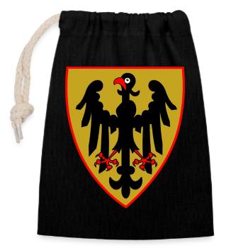 Saint Empire romain germanique - Sac cadeau en coton avec cordon (14 x 20 cm) - noir - Devant