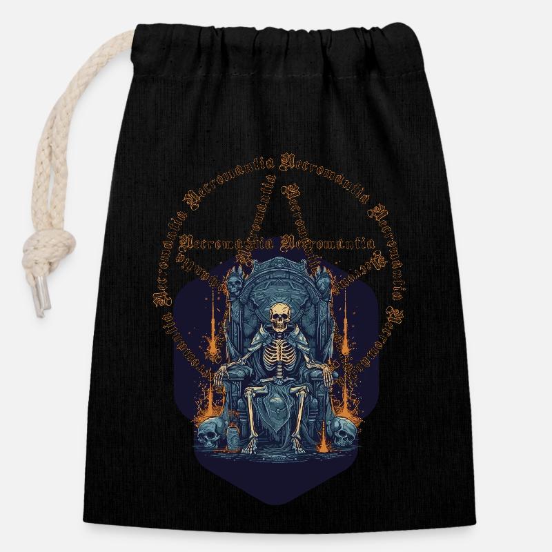 Necromantia 1 - Sac cadeau en coton avec cordon (14 x 20 cm) - noir