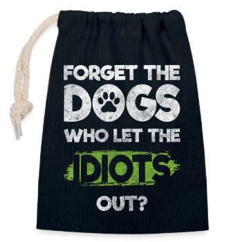 sarcasm colleague irony friend - Closable cotton gift bag (14x20cm) - navy - Front