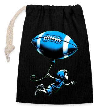 Young American Football Balloon Banksy Style - Closable cotton gift bag (14x20cm) - black - Front