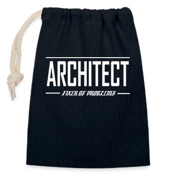 Je suis un architecte étudiants en architecture vintage - Sac cadeau en coton avec cordon (14 x 20 cm) - bleu marine - Devant