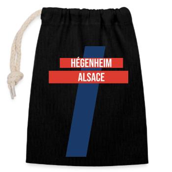 Hégenheim Alsace Hégenheim Souvenir - Closable cotton gift bag (14x20cm) - black - Front
