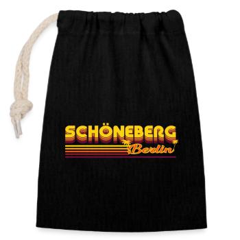 cooles Schöneberg Berliner Stadtteil Design - Verschließbarer Geschenkbeutel aus Baumwolle (14x20cm) - Schwarz - Vorne