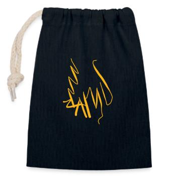 Lamu Kenya - Closable cotton gift bag (14x20cm) - navy - Front