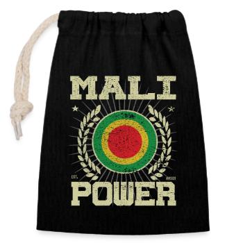 Cool Mali Design - Sac cadeau en coton avec cordon (14 x 20 cm) - noir - Devant