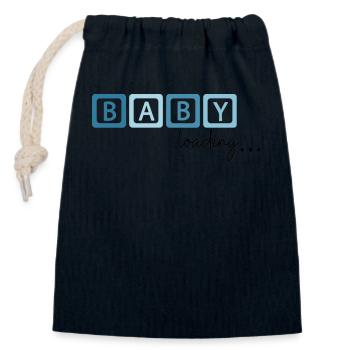 Baby loading…Aufdruck - Verschließbarer Geschenkbeutel aus Baumwolle (14x20cm) - Navy - Vorne
