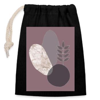Poster Geo Abst 1 - Closable cotton gift bag (14x20cm) - black - Front