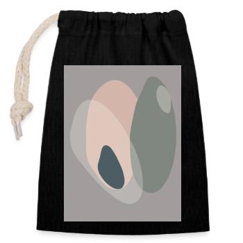 Poster Geo Abst 2 - Closable cotton gift bag (14x20cm) - black - Front