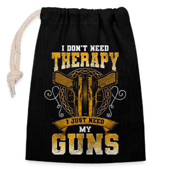 Pistolet Club Sport Shooter Munitions Shooting King - Sac cadeau en coton avec cordon (14 x 20 cm) - noir - Devant