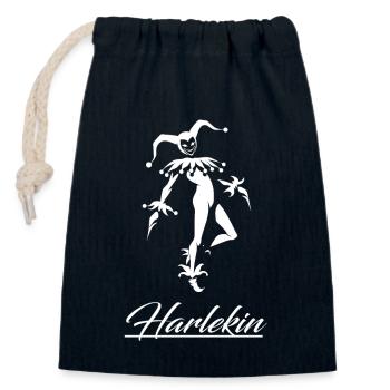 Harlekin Design – Perfekt für die Weibliche Närrin - Verschließbarer Geschenkbeutel aus Baumwolle (14x20cm) - Navy - Vorne