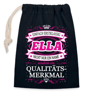 Quality feature Ella simply first-class outfit - Closable cotton gift bag (14x20cm) - navy - Front