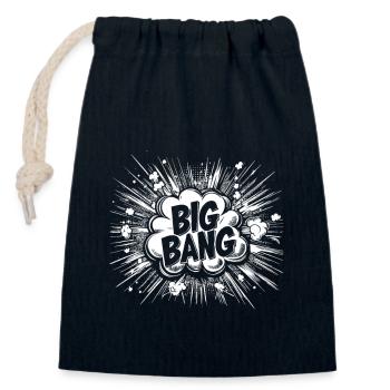Big Bang Outfit - Comic Explosion in Design - Closable cotton gift bag (14x20cm) - navy - Front