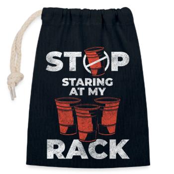 Beer Pong Alcohol Celebrate Liquor - Closable cotton gift bag (14x20cm) - navy - Front