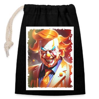 Here comes the clown - Closable cotton gift bag (14x20cm) - black - Front