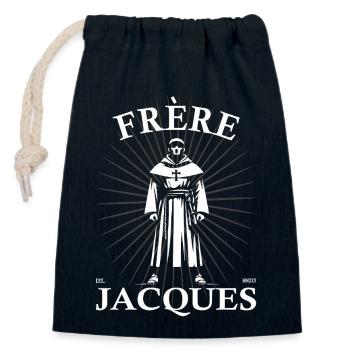 Frere Jacques - Bruder Jakob Design - Closable cotton gift bag (14x20cm) - navy - Front