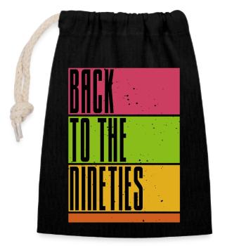 Back to the Nineties - Music - Musik - Closable cotton gift bag (14x20cm) - black - Front