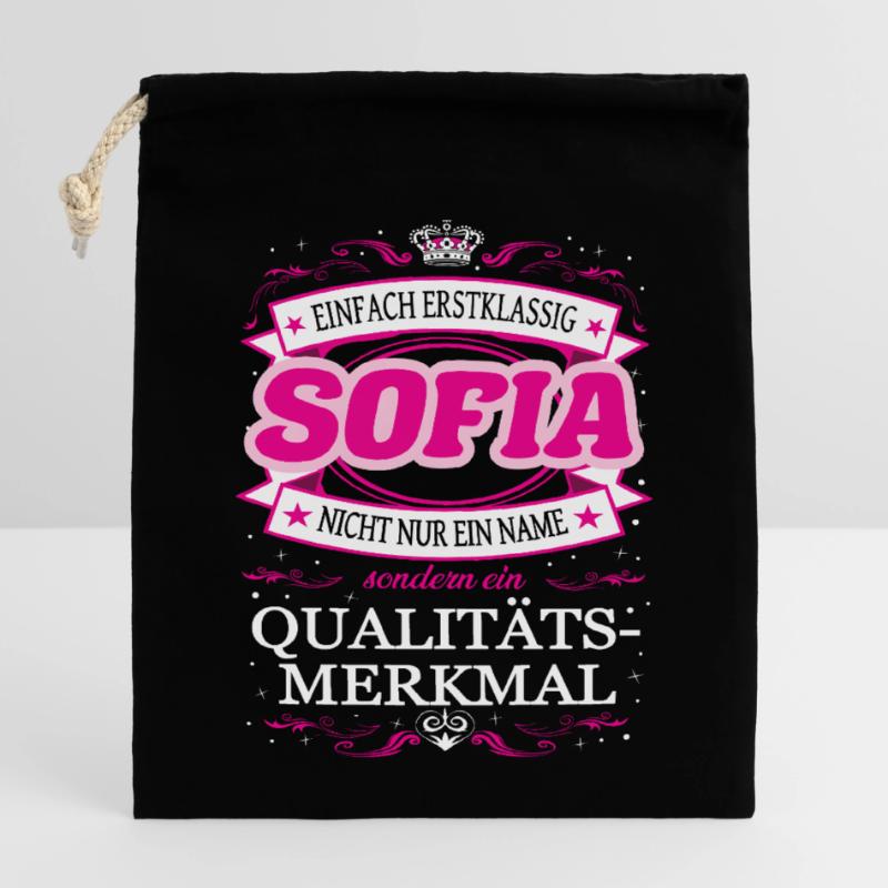 Quality feature Sofia simply first-class Closable cotton gift bag (14x20cm)