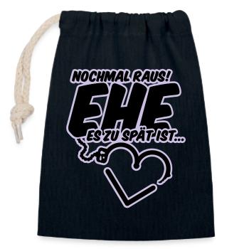 bachelor party wedding shower wedding - Closable cotton gift bag (14x20cm) - navy - Front