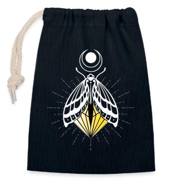 Firefly Moth Moth Moth - Sac cadeau en coton avec cordon (14 x 20 cm) - bleu marine - Devant
