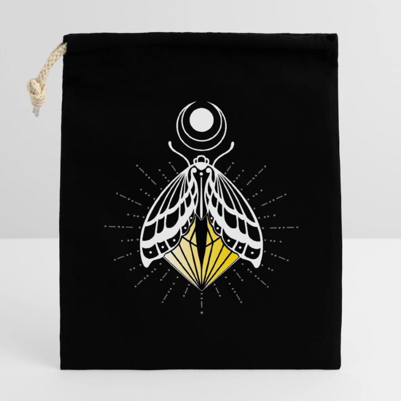 Firefly Moth Moth Moth Sac cadeau en coton avec cordon (14 x 20 cm)