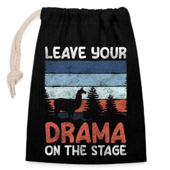 Schauspielerin Theaterstück Regie Vorhang - Verschließbarer Geschenkbeutel aus Baumwolle (14x20cm) - Schwarz - Vorne
