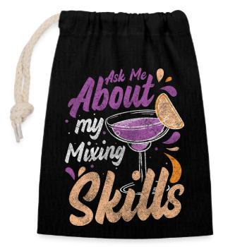 Drink Alcohol Blender - Closable cotton gift bag (14x20cm) - black - Front