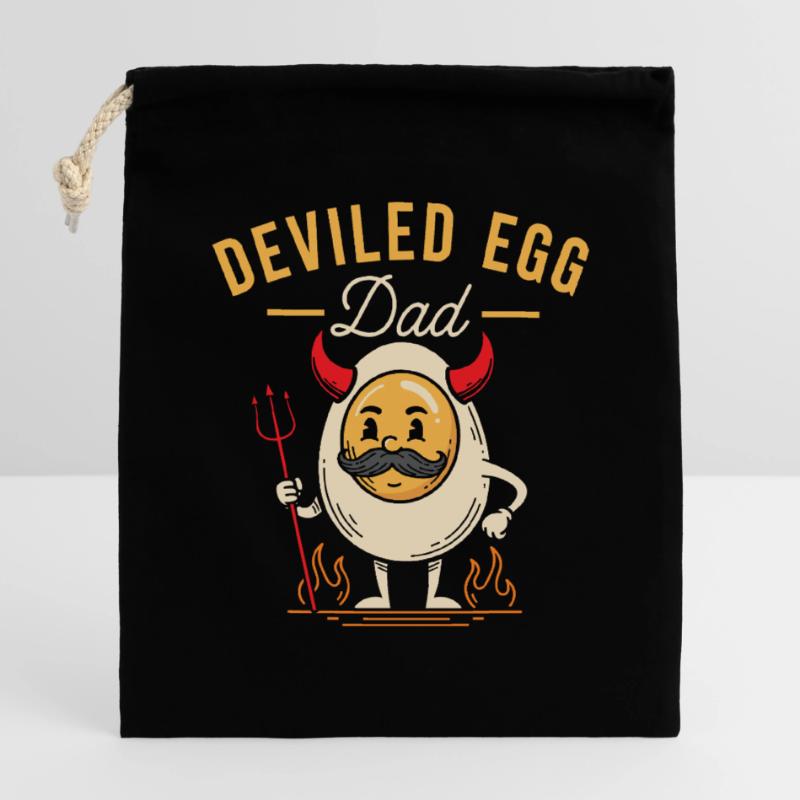 Deviled Egg Dad Thanskgiving Dinner Closable cotton gift bag (14x20cm)