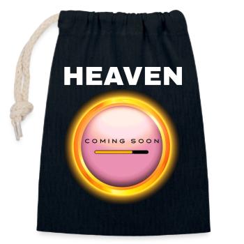 Heaven Coming Soon - Closable cotton gift bag (14x20cm) - navy - Front