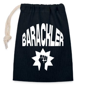 Barackler - Verschließbarer Geschenkbeutel aus Baumwolle (14x20cm) - Navy - Vorne