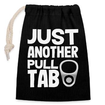 Just another can tab probing garbage - Closable cotton gift bag (14x20cm) - black - Front