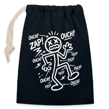 Elektroschock-Humor | Lustiges Elektriker-Geschenk - Verschließbarer Geschenkbeutel aus Baumwolle (14x20cm) - Navy - Vorne