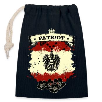 Austria - Closable cotton gift bag (14x20cm) - navy - Front