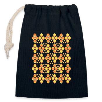 Abstrakte Kunst geometrisch quadratisch geometrisch farbig - Verschließbarer Geschenkbeutel aus Baumwolle (14x20cm) - Navy - Vorne
