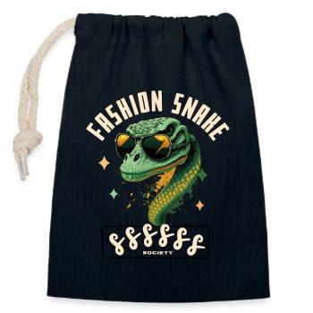 Crocodile Chic Sonnenbrillen - Verschließbarer Geschenkbeutel aus Baumwolle (14x20cm) - Navy - Vorne
