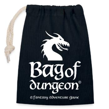Bag of Dungeon: Official Logo - Closable cotton gift bag (14x20cm) - navy - Front