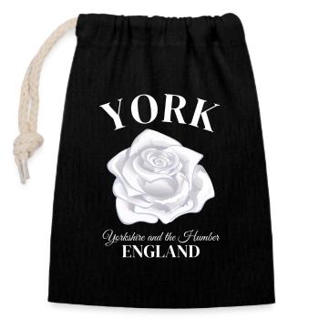 York England North Yorkshire United Kingdom - Verschließbarer Geschenkbeutel aus Baumwolle (14x20cm) - Schwarz - Vorne
